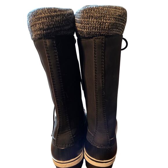 Forever 8 Black Men's Insulated Water Resistant Lace Up Boots Shoes Snow Rain - Picture 3 of 5